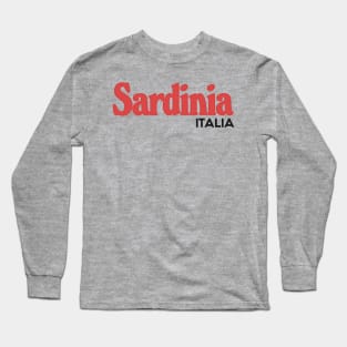 Sardinia // Original Retro Italia Region Design Long Sleeve T-Shirt